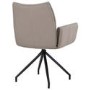 Mink Real Leather Swivel Dining Chair - Bradley