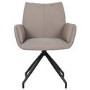 Mink Real Leather Swivel Dining Chair - Bradley