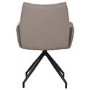Mink Real Leather Swivel Dining Chair - Bradley