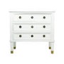 French Inspired 3 Drawer White Chest of Drawers in Solid Wood