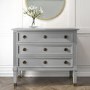 Bridget 3 Drawer Handmade Grey Chest of Drawers in Solid Wood