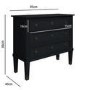 Bridget 3 Drawer Handmade Dark Grey Chest of Drawers in Solid Wood