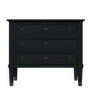 Bridget 3 Drawer Handmade Dark Grey Chest of Drawers in Solid Wood