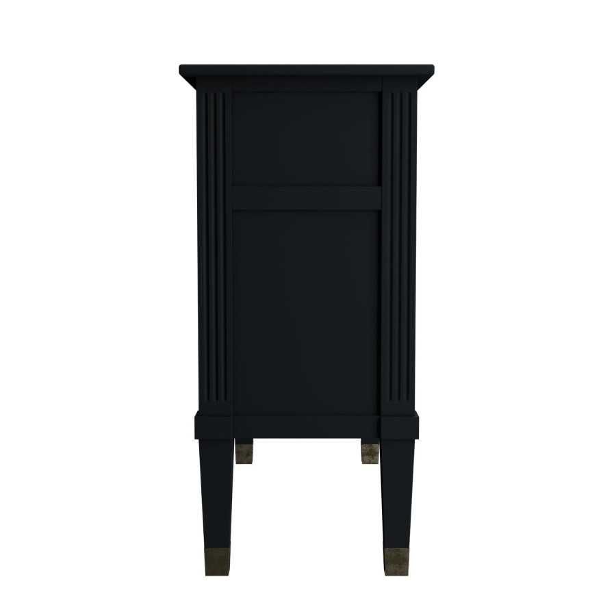 GRADE A2 - Bridget 3 Drawer Handmade Dark Grey Chest of Drawers in Solid Wood