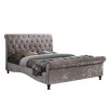 Birlea Brighton Double Bed Upholstered in Oyster Velour