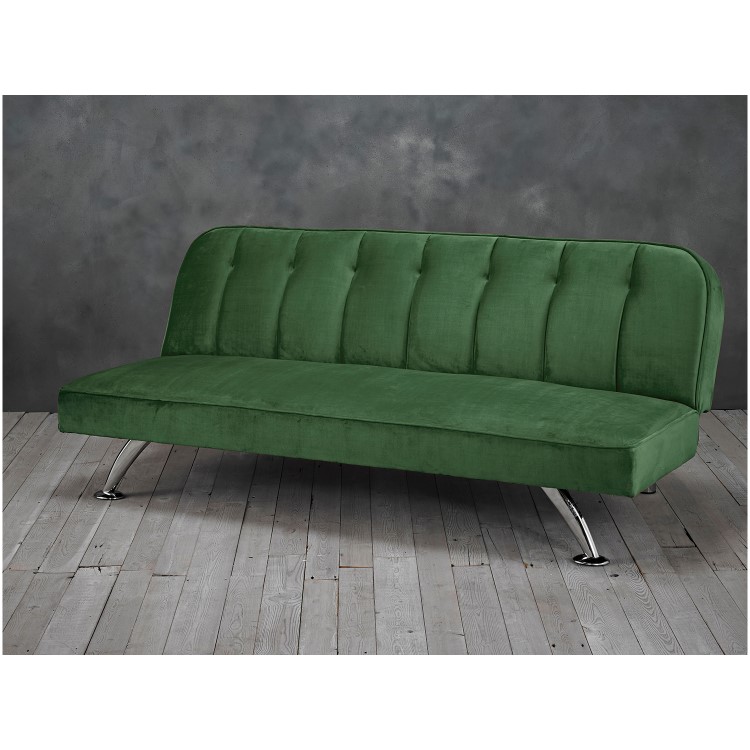 Green Velvet Sofa Bed - LPD Brighton