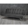 Grey Velvet Sofa Bed - LPD Brighton