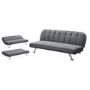 Grey Velvet Sofa Bed - LPD Brighton