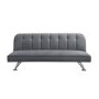Grey Velvet Sofa Bed - LPD Brighton