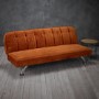 Orange Velvet Sofa Bed - LPD Brighton