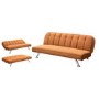 Orange Velvet Sofa Bed - LPD Brighton