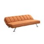 Orange Velvet Sofa Bed - LPD Brighton
