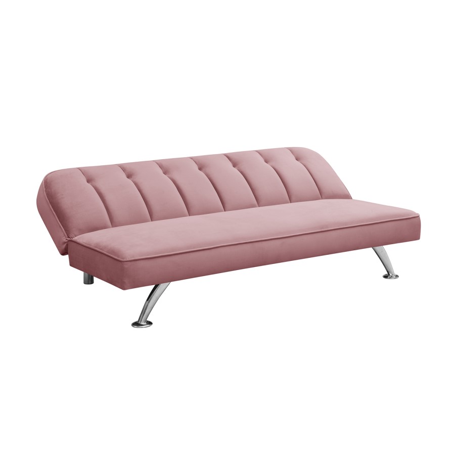 Pink Velvet Sofa Bed - LPD Brighton