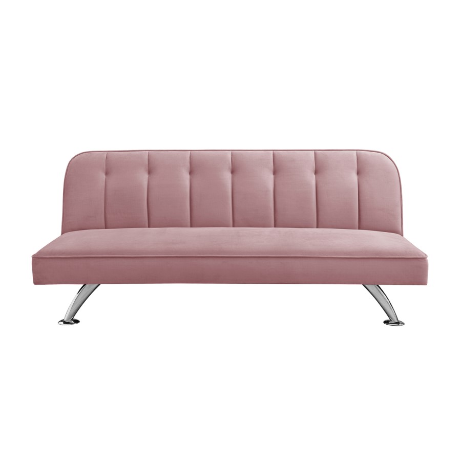 Pink Velvet Sofa Bed - LPD Brighton