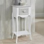 White Painted 1 Drawer Bedside Table - Brittany - LPD