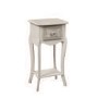 White Painted 1 Drawer Bedside Table - Brittany - LPD