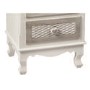 White Painted Bedside Table with 3 Drawers - Brittany - LPD