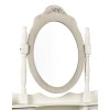 Oval Off White Dressing Table Mirror - Brittany