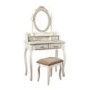 Oval Off White Dressing Table Mirror - Brittany