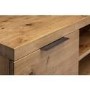 Oak TV Unit with Metal Legs & Open Shelves TV's up to 50" - Brooklyn