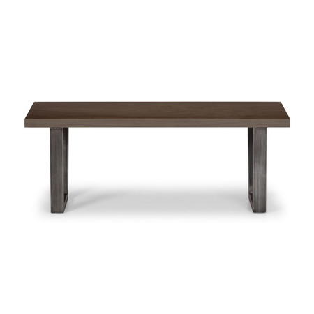 ONLY OPENED - Dark Solid Oak Industrial Dining Bench - Seats 2 - Brooklyn