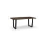 Dark Oak Dining Table with 6 Charcoal Faux Leather Dining Chairs - Brooklyn