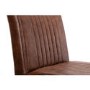 Industrial Oak Bench Dining Set with 4 Brown Leather Chairs - Brooklyn