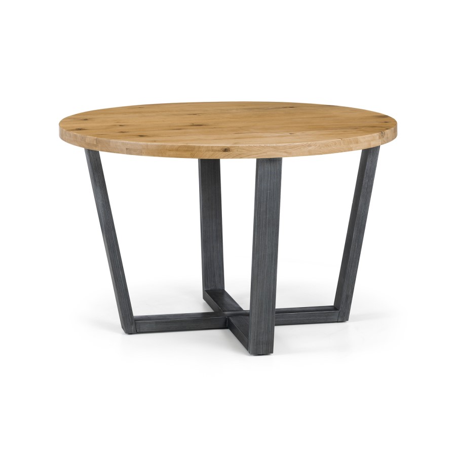 Brooklyn Round Dining Set with 4 Grey Velvet Luxe Chairs
