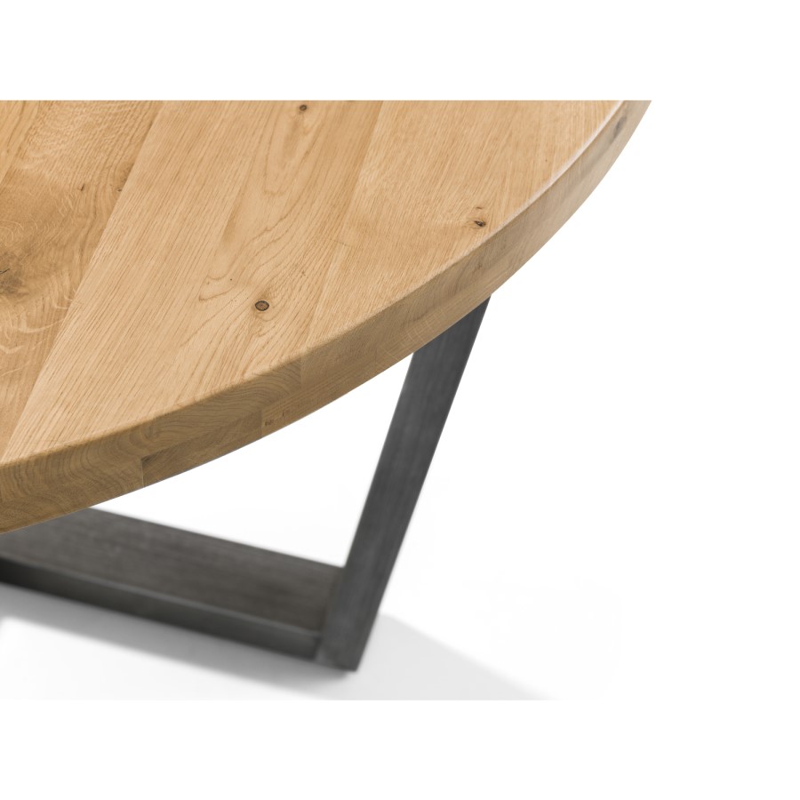 Brooklyn Round Dining Set with 4 Blue Velvet Luxe Chairs- Julian Bowen