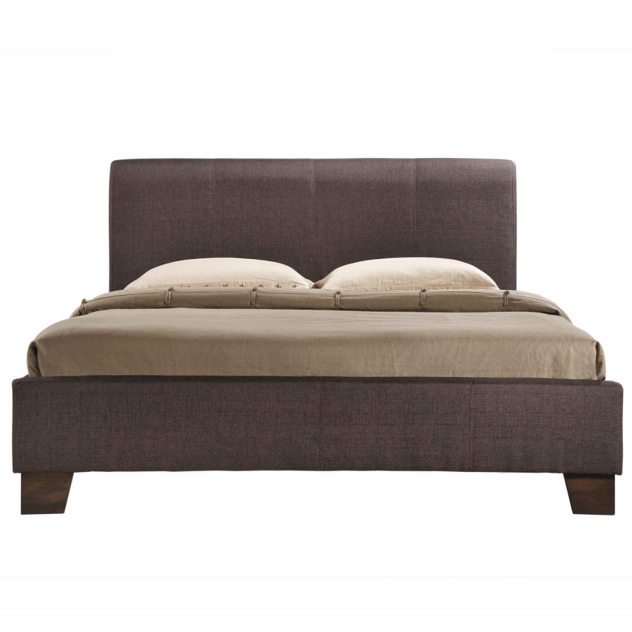 Birlea Furniture Brooklyn Fabric Kingsize Bed in Chocolate