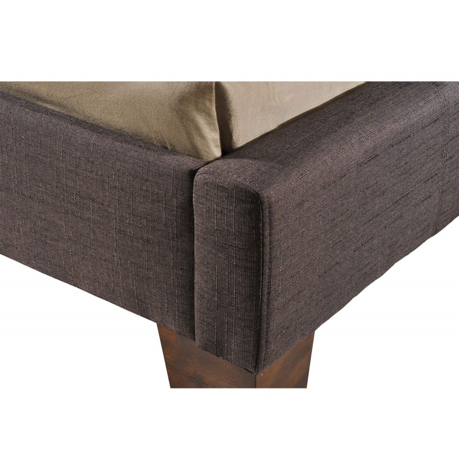 Birlea Furniture Brooklyn Fabric Kingsize Bed in Chocolate