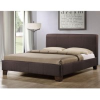 Birlea Furniture Brooklyn Fabric Kingsize Bed in Chocolate