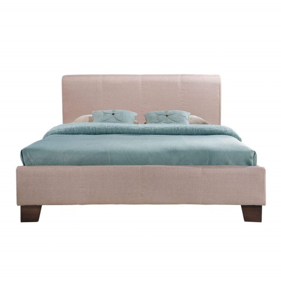 Birlea Furniture Brooklyn Fabric Kingsize Bed in Wheat