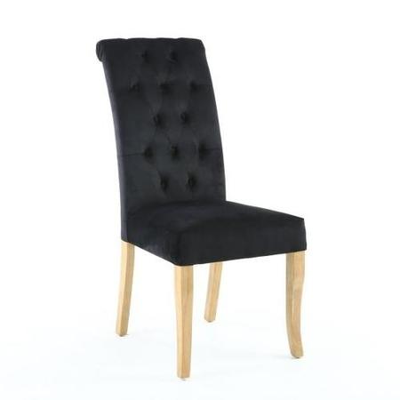 Pair of Bronte Brushed Black Velvet Chairs