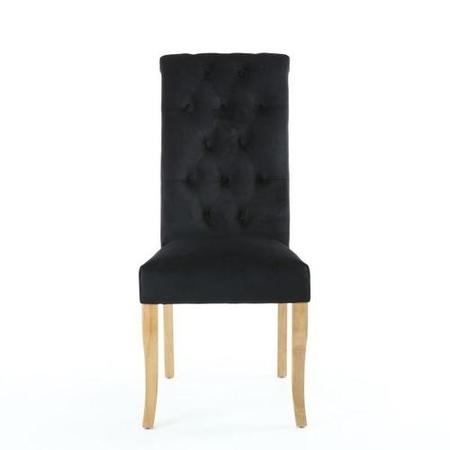 Pair of Bronte Brushed Black Velvet Chairs
