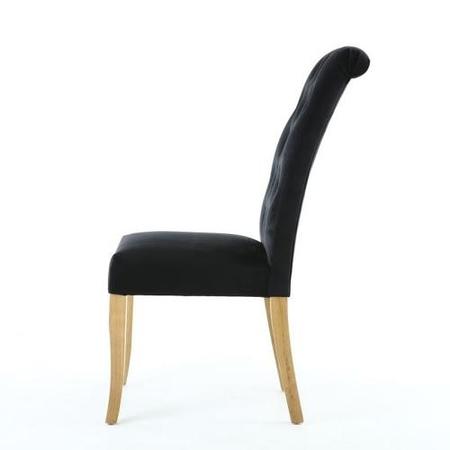 Pair of Bronte Brushed Black Velvet Chairs