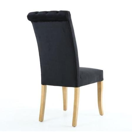 Pair of Bronte Brushed Black Velvet Chairs