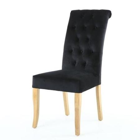 Pair of Bronte Brushed Black Velvet Chairs