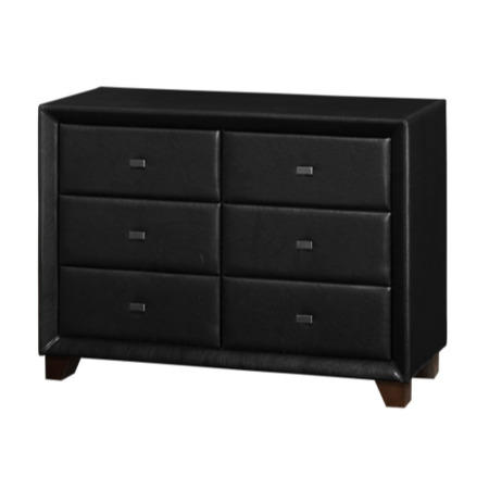 Birlea Furniture Brooklyn 6 Drawer Dresser in Black
