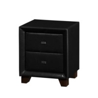 Birlea Furniture Brooklyn 2 Drawer Nightstand in Black