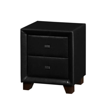 Birlea Furniture Brooklyn 2 Drawer Nightstand in Black
