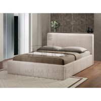 Birlea Furniture Brooklyn Fabric Double Ottoman Bed in Wheat