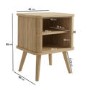 Oak Mid-Century Bedside Table with Tambour Doors - Breuer