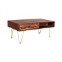 Dark Wood & Gold Coffee Table - Bengal