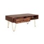Dark Wood & Gold Coffee Table - Bengal