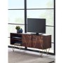 TV Unit in Dark Wood with Gold Inlay TV's up to 55" - Bengal 