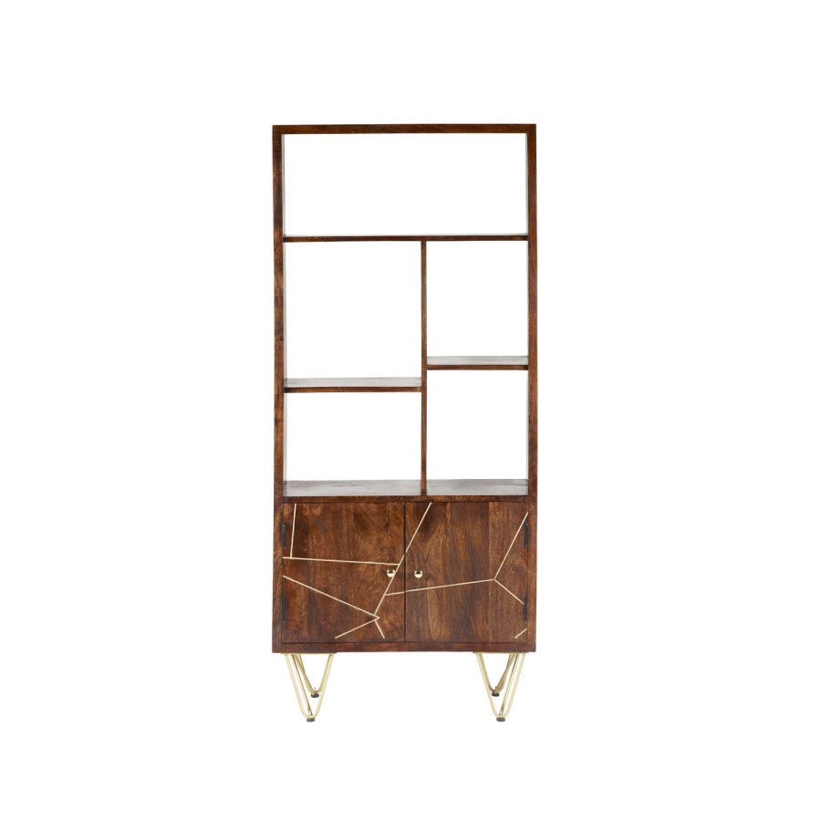 Bengal Inlay Large Display Cabinet 2 Doors and 3 shelfs