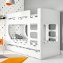 GRADE A1 - Braxton Kids Bunk Bed with Pull Out Trundle in White