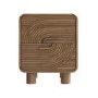 Mango Wood 2-Drawer Retro Bedside Table - Braiyaz