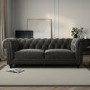 Grey Fabric Chesterfield 3 Seater Sofa - Beatie